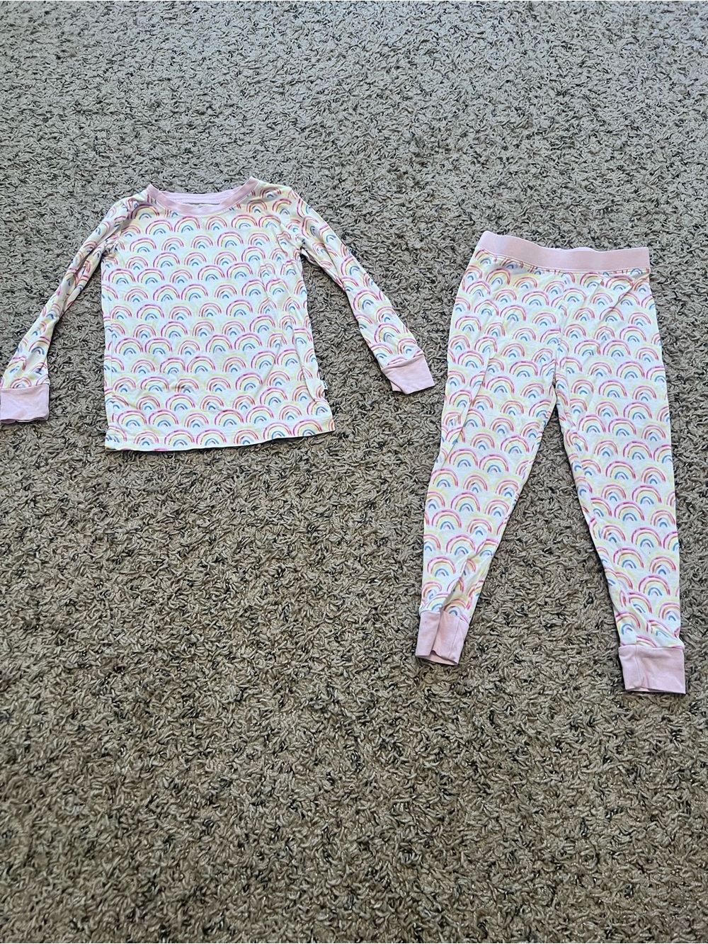 Little Sleepies 18-24 Months Pastel Rainbow Pajamas